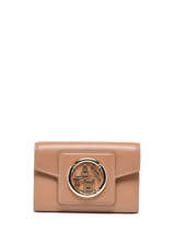 Compacte Portefeuille Roxane Leder Lancel Bruin roxane A12078