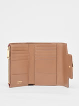 Compacte Portefeuille Roxane Leder Lancel Bruin roxane A12078-vue-porte
