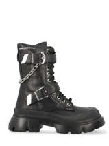 Boots Trakka Max High Buckle Uit Leder Karl lagerfeld Zwart women KL43585
