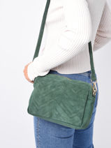 Cross Body Tas Velvet Sude Milano Groen velvet VE19111L-vue-porte
