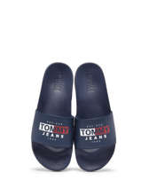 Slippers Tommy Jeans Seasonal Tommy hilfiger Blauw men 1031C87-vue-porte