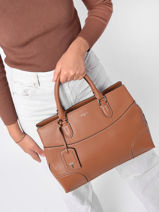 Handtas Romy Leder Le tanneur Bruin romy TROM1010-vue-porte