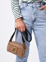 Cross Body Tas Roxane Leder Lancel Bruin roxane A12070-vue-porte