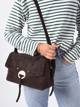 Cross Body Tas Othilia In Su�de Leder Vanessa bruno Beige othilia 55V40813-vue-porte