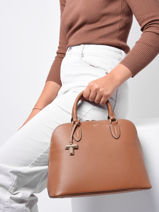 Handtas Gisle Leder Le tanneur Bruin gisele TGIS1010-vue-porte