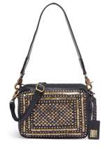 Cross Body Tas Heritage Leder Biba Zwart heritage LOT1L