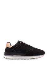 Damessneakers New York Leder Hoff Zwart women 22202014
