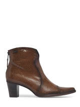 Daisy Enkellaarsjes Met Hak Uit Leder Dorking Bruin women D6034