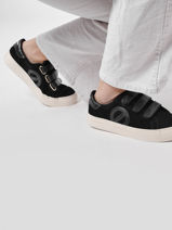 Arcade Straps Side Black Sneakers Uit Leder No name Zwart women GEGC0415-vue-porte