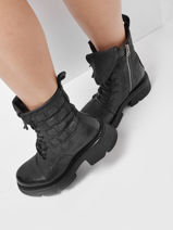 Boots Uit Leder As98 Zwart women A94208-vue-porte