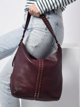 Schoudertas Berlin Leder Basilic pepper Bruin berlin BBER02-vue-porte