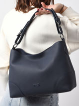 Schoudertas Tango Bis Leder Nathan baume Blauw nathan 52-vue-porte