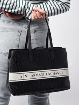 Schoudertas Eva Met Logoprint Armani exchange Zwart eva CC744-vue-porte