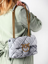 Cross Body Tas Mini Love Bag Ruffles Leder Pinko Violet love bag ruffle 1P22W8-vue-porte