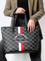 Schoudertas Rsg Monogram Karl lagerfeld Zwart rsg monogram 225W3004-vue-porte