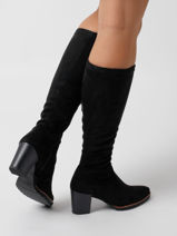 Thais Laarzen Met Hak Uit Leder Dorking Zwart theme D7890-vue-porte