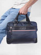 Documententas 1 Compartiment Tommy hilfiger Blauw 1985 AM09261-vue-porte