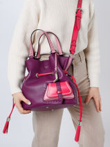 Bucket Bag M Premier Flirt Leder Lancel Violet premier flirt A10531-vue-porte