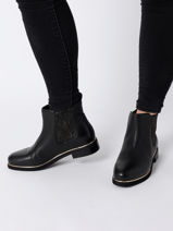 Chelsea Boots Micky Uit Leder Les tropeziennes Zwart women 738MICKY-vue-porte