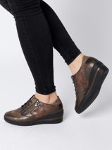 Sneakers Patrizia Uit Leder Mephisto Bruin women P-vue-porte