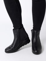 Boots Pierina Uit Leder Mephisto Zwart women S-vue-porte