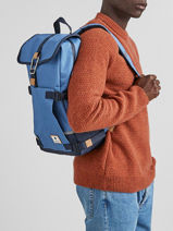 Rugzak 1 Compartiment Met 15" Laptopvak Faguo Blauw backpack 22LU0913-vue-porte