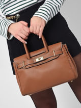 Handtas Romy Leder Mac douglas Bruin romy 2-vue-porte