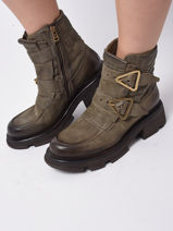 Boots Uit Leder As98 Groen women A94201-vue-porte