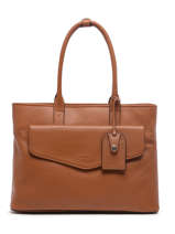 Business Tas Foulonn Leder Met 15" Laptopvak Etrier Bruin flandres EFLA823B