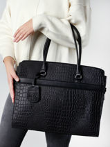Business Schoudertas Burkely Zwart casual carly 29-vue-porte