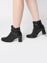 Enkellaarsjes Tamaris Zwart women 25395-29-vue-porte