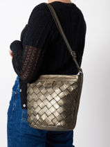 Cross Body Tas Heritage Leder Biba Grijs heritage LEI2L-vue-porte