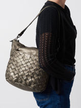 Cross Body Tas Heritage Leder Biba Grijs heritage LEI4L-vue-porte