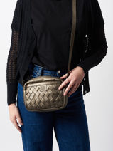 Cross Body Tas Heritage Leder Biba Grijs heritage LEI9L-vue-porte