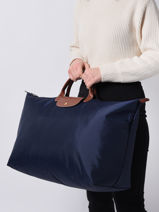 Longchamp Le pliage original Reistassen Blauw-vue-porte