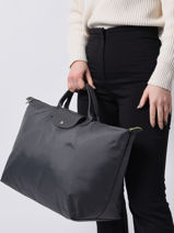 Longchamp Le pliage green Reistassen Grijs-vue-porte