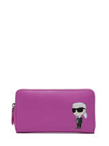 Portefeuille K Ikonik 2.0 Leder Karl lagerfeld Roze k ikonic 2.0 230W3213