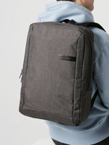 Business Rugzak 1 Compartiment Met 17" Laptopvak Bagsmart Grijs original BM301035-vue-porte
