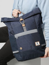 Rugzak 1 Compartiment Met 15" Laptopvak Faguo Blauw backpack 22LU0902-vue-porte