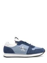 Sneakers Runner Uit Leder Calvin klein jeans Blauw men 5530G1