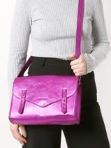 Cross Body Tas Ultraviolet Leder Paul marius Roze ultraviolet UV-vue-porte