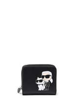 Portefeuille Leder Karl lagerfeld Zwart k ikonic 2.0 230W3215