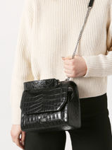 Handtas M Ninon Croco Leder Lancel Zwart ninon A10930-vue-porte