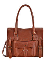 Shoppingtas Vintage Leder Paul marius Bruin vintage M