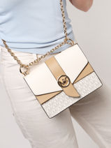 Cross Body Tas Greenwich Leder Michael kors Beige greenwich S1GGRC0B-vue-porte
