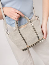 Cross Body Tas Cabas Lin Vanessa bruno Beige cabas lin 31V40410-vue-porte