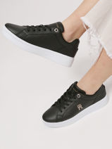 Sneakers Uit Leder Tommy hilfiger Zwart women 6854BDS-vue-porte