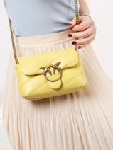 Cross Body Tas Love Baby Puff Leder Pinko Wit love bag puff A0F2-vue-porte