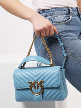 Cross Body Tas Love Bag Quilt Leder Pinko Blauw love bag quilt A0GK-vue-porte