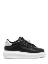 Sneakers Kapri Karl Ikonic Uit Leder Karl lagerfeld Zwart women KL62576K